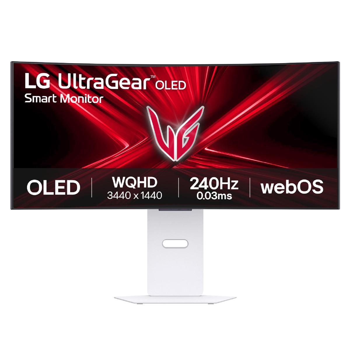 Monitor PC Gaming curvo 86cm (34") LG UltraGear OLED 34GX90SA, 240Hz, QHD con Smart TV LG webOS AI Blanco-1