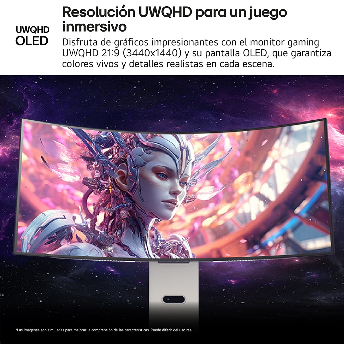 Monitor PC Gaming curvo 86cm (34") LG UltraGear OLED 34GX90SA, 240Hz, QHD con Smart TV LG webOS AI Blanco-8