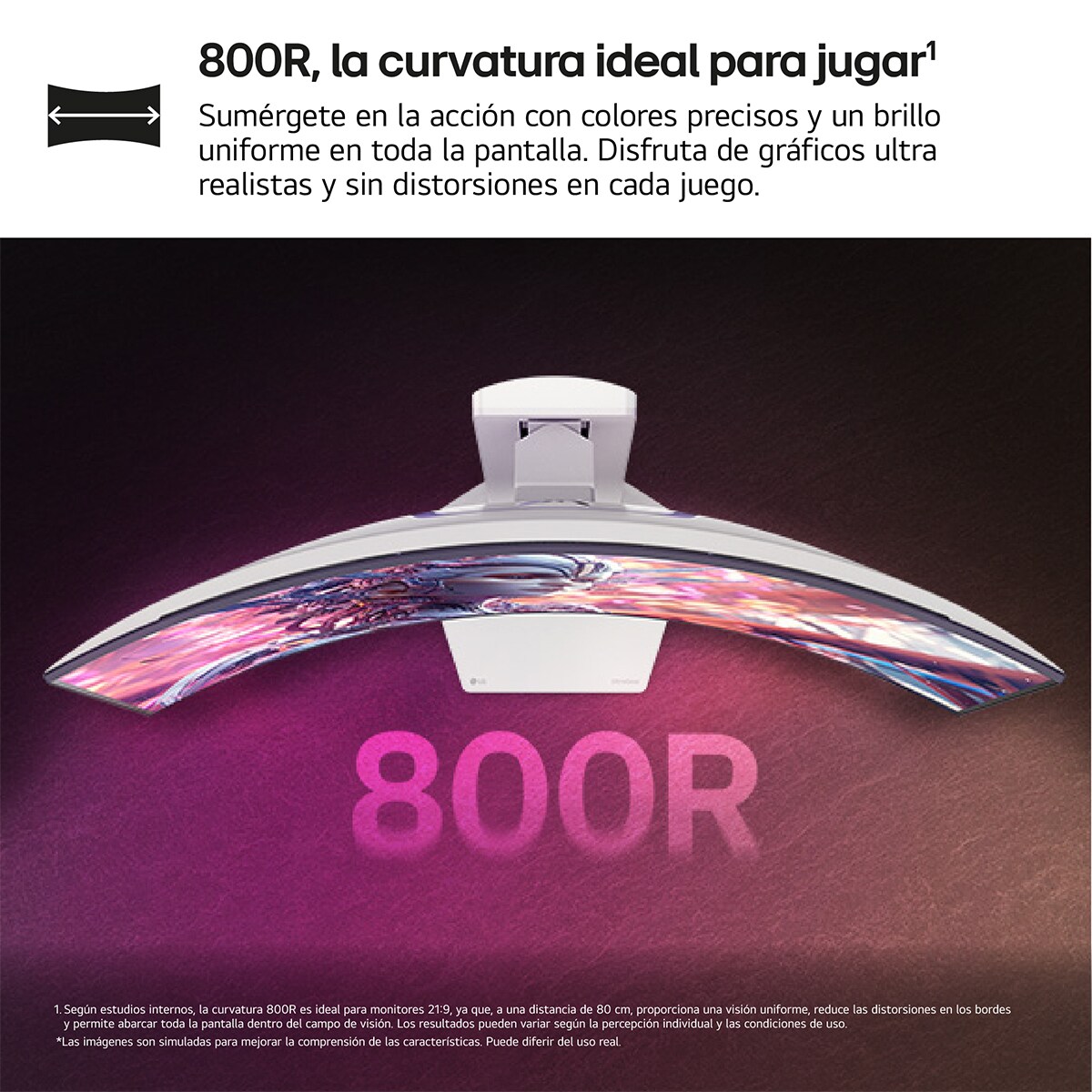 Monitor PC Gaming curvo 86cm (34") LG UltraGear OLED 34GX90SA, 240Hz, QHD con Smart TV LG webOS AI Blanco-9