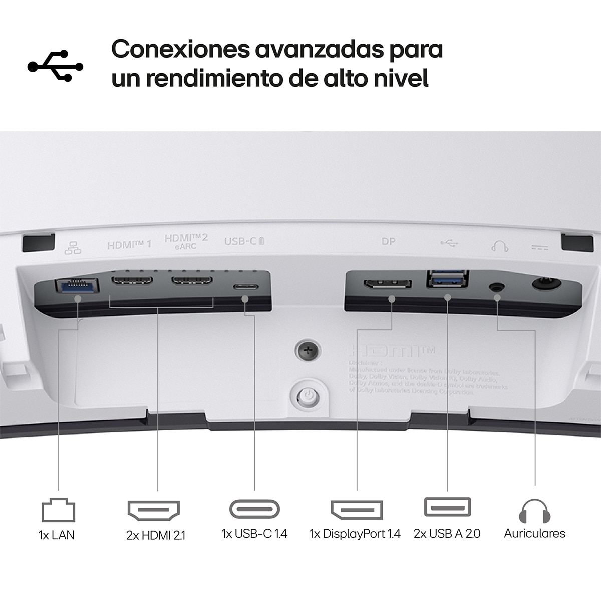 Monitor PC Gaming curvo 86cm (34") LG UltraGear OLED 34GX90SA, 240Hz, QHD con Smart TV LG webOS AI Blanco-14