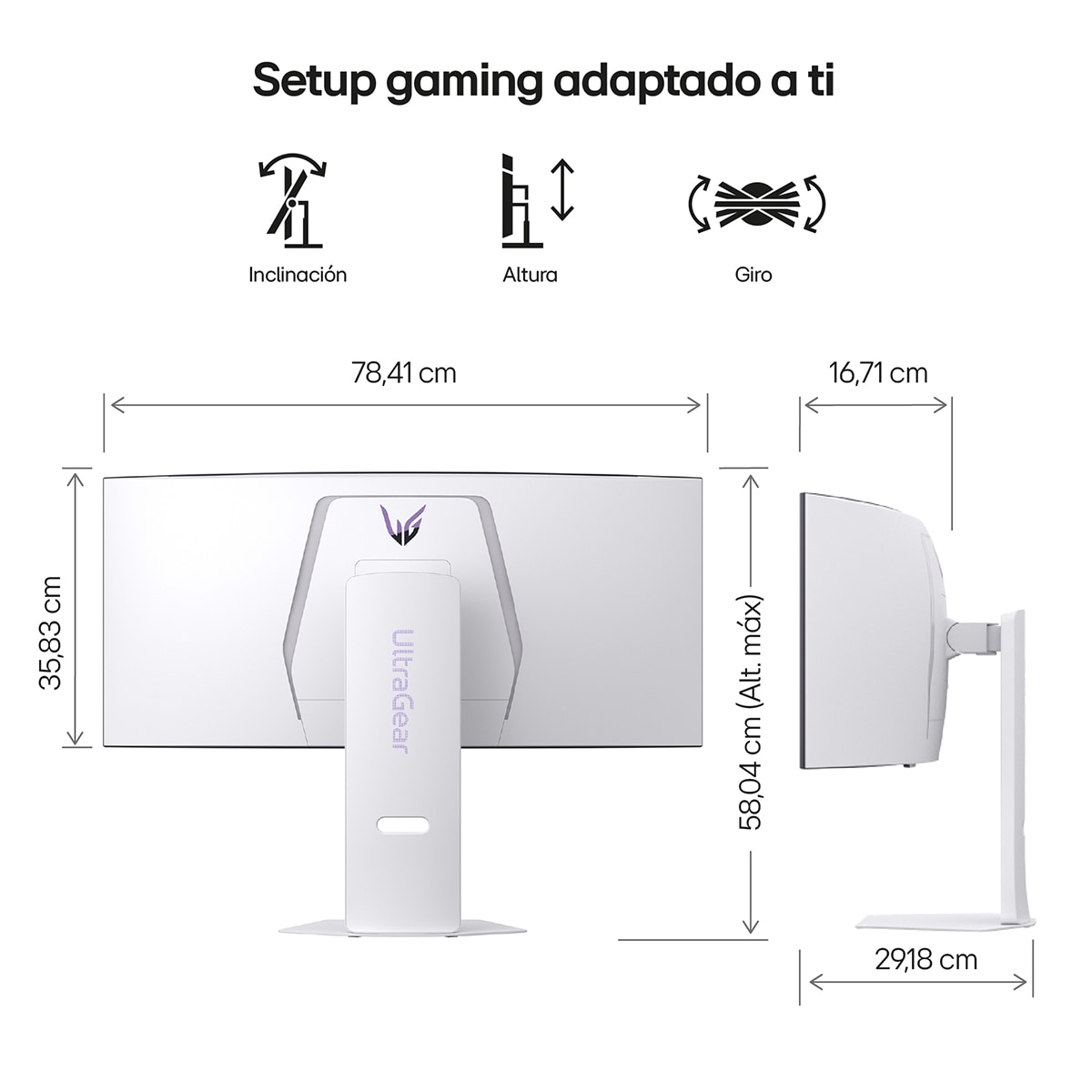 Monitor PC Gaming curvo 86cm (34") LG UltraGear OLED 34GX90SA, 240Hz, QHD con Smart TV LG webOS AI Blanco-15