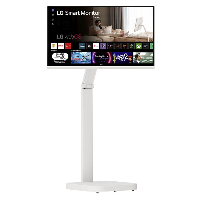 Imagen 0 de LG Smart Monitor Swing, 32", serie Cine & Streaming, 4K UHD, webOS 24, peana Swing portátil y flexible, Mando Magic Pointer Remote.