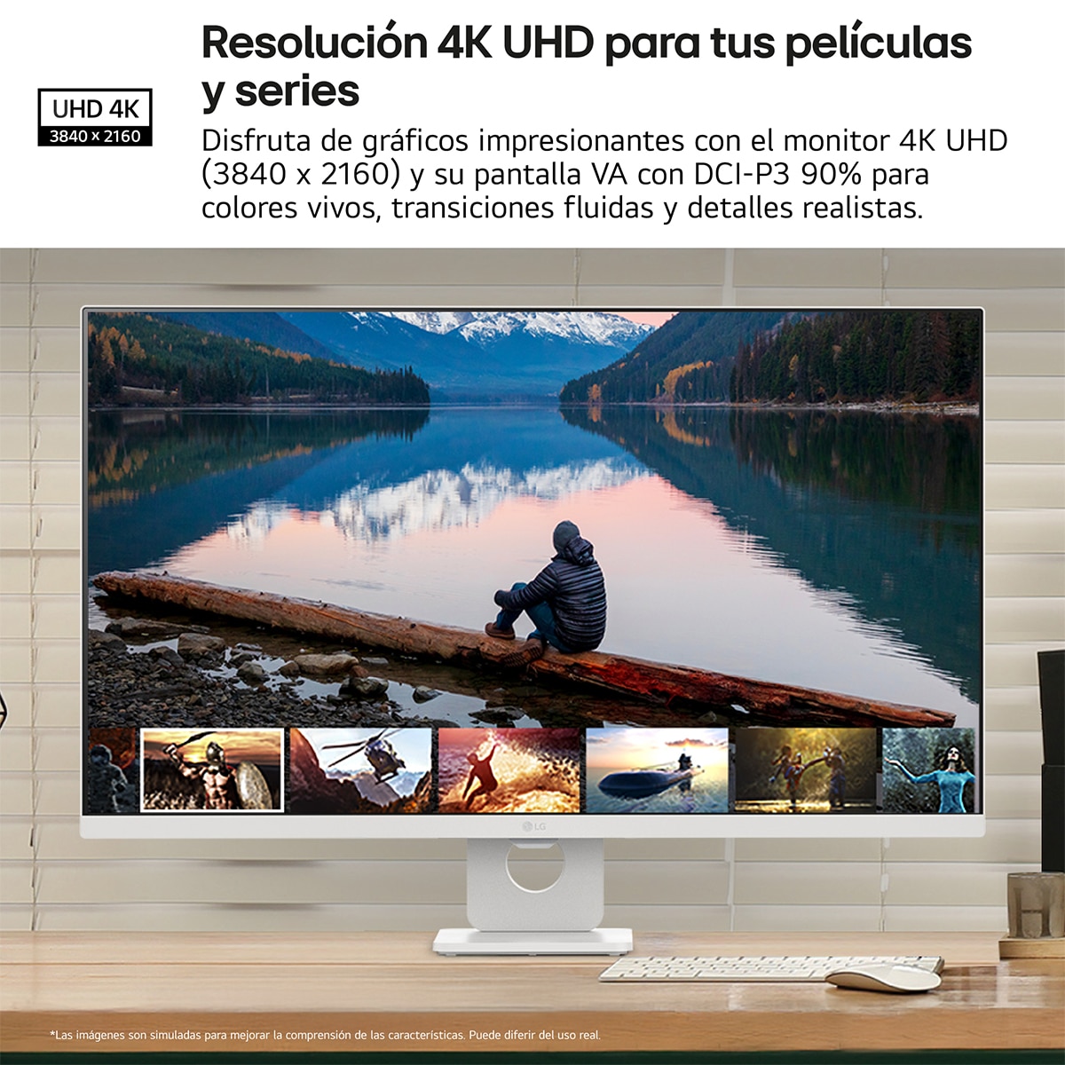 LG Smart Monitor Swing, 32", serie Cine & Streaming, 4K UHD, webOS 24, peana Swing portátil y flexible, Mando Magic Pointer Remote. - Blanco Blanco-10