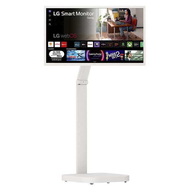 Imagen 0 de LG Smart Monitor Swing, 32", serie Teletrabajo, Full HD, IPS, webOS 23, peana Swing portátil y flexible, Mando Magic Pointer Remote