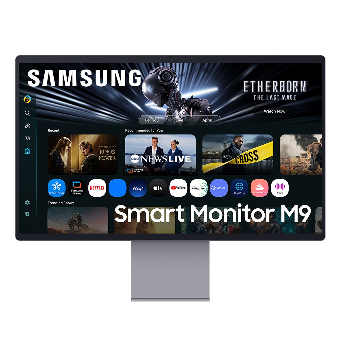 Imagen 0 de Monitor Gaming 80 cm (32") Samsung Smart Monitor M9 LS32FM902SUXEN, OLED, UHD 4K, 165 Hz, 0,03 ms, FreesSync Premium Pro con altavoces