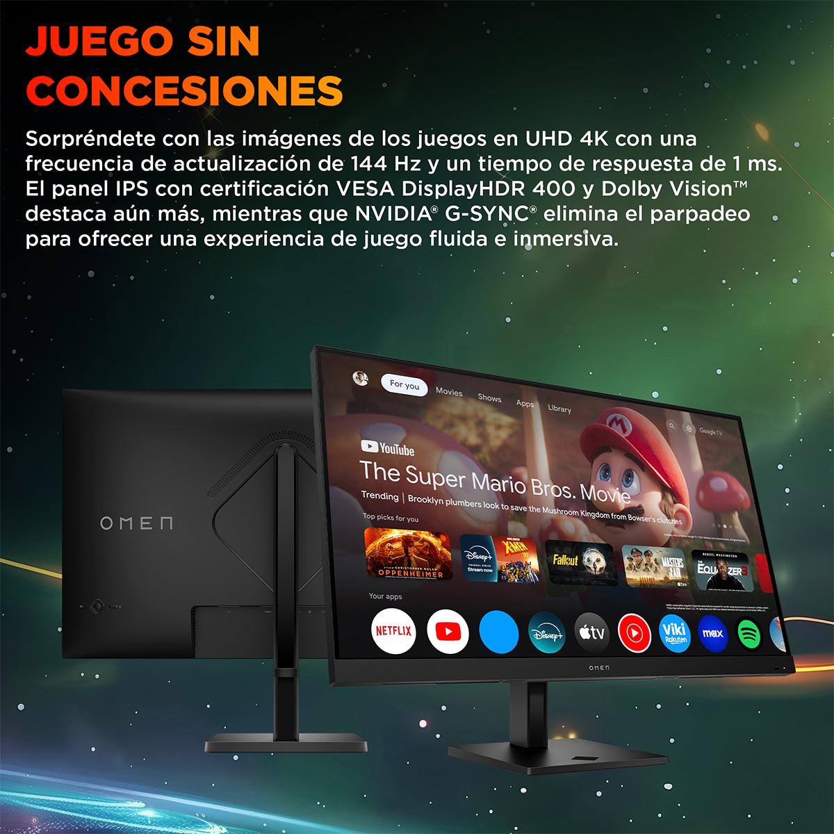 Monitor PC Gaming 80cm (31,5") HP OMEN 32x, 144 Hz, UHD IPS, AMD FreeSync Premium Negro-6