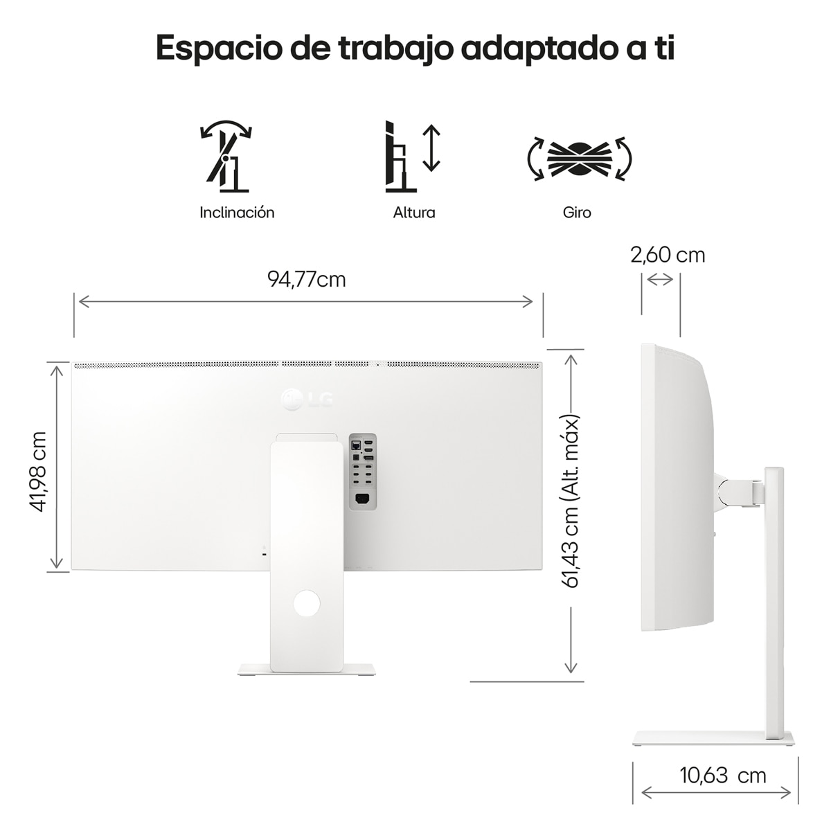 Monitor PC 100,85cm (40") LG 40U990A, 120 Hz, 21:9 UltraWide curvo 5K2K Blanco-13
