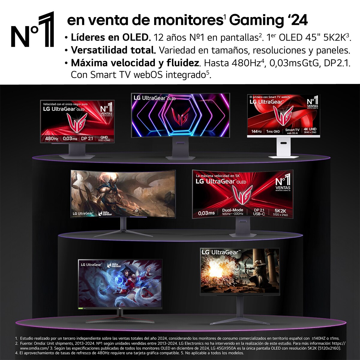Monitor PC Gaming 60,4 cm (23,8") LG UltraGear 24G411A-B, 144 Hz, Full HD, AMD FreeSync Gris-2
