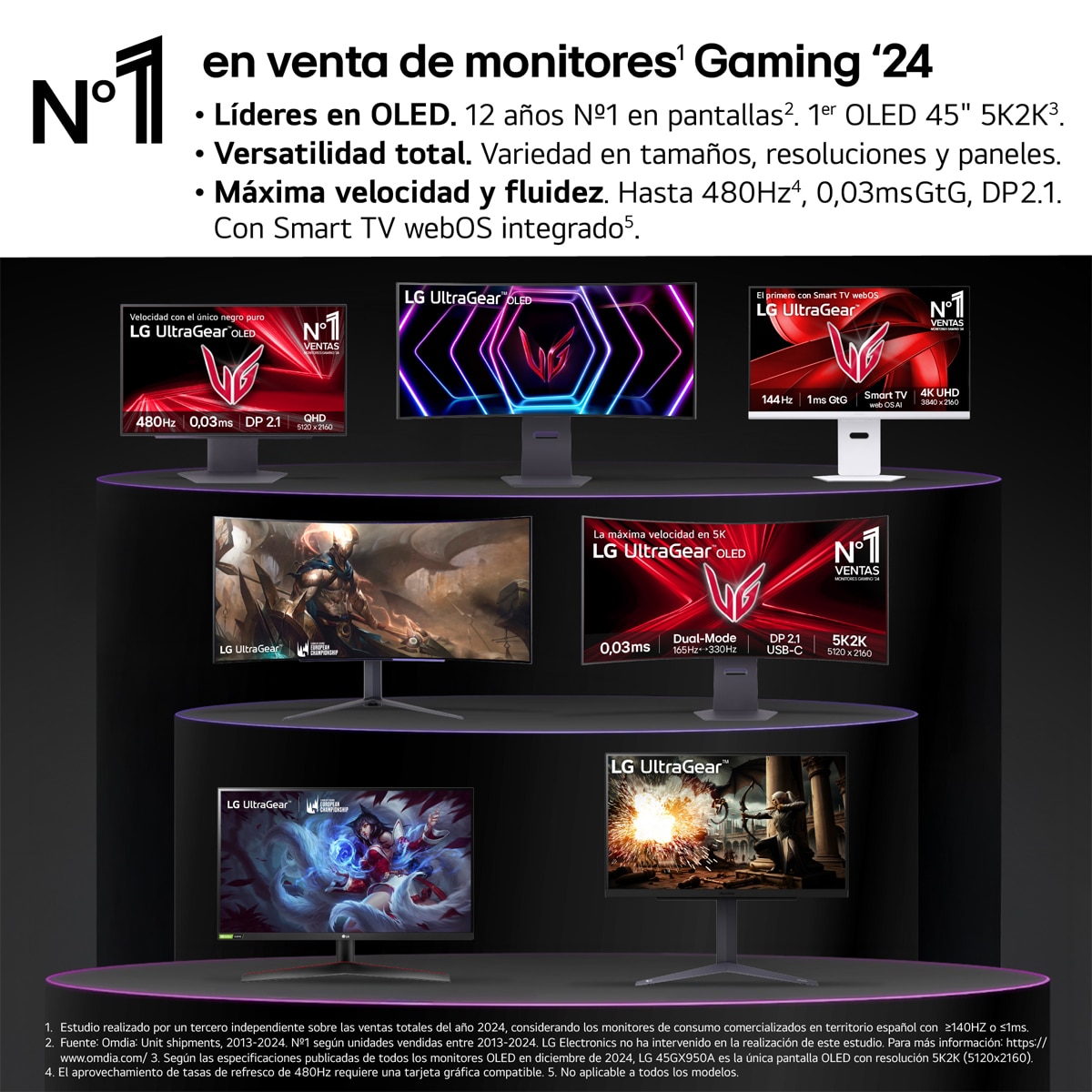 Monitor PC gaming 68 cm (27") LG Ultragear 27GX704A, 240 Hz, QHD, OLED, AMD FreeSync Premium Pro Gris-2
