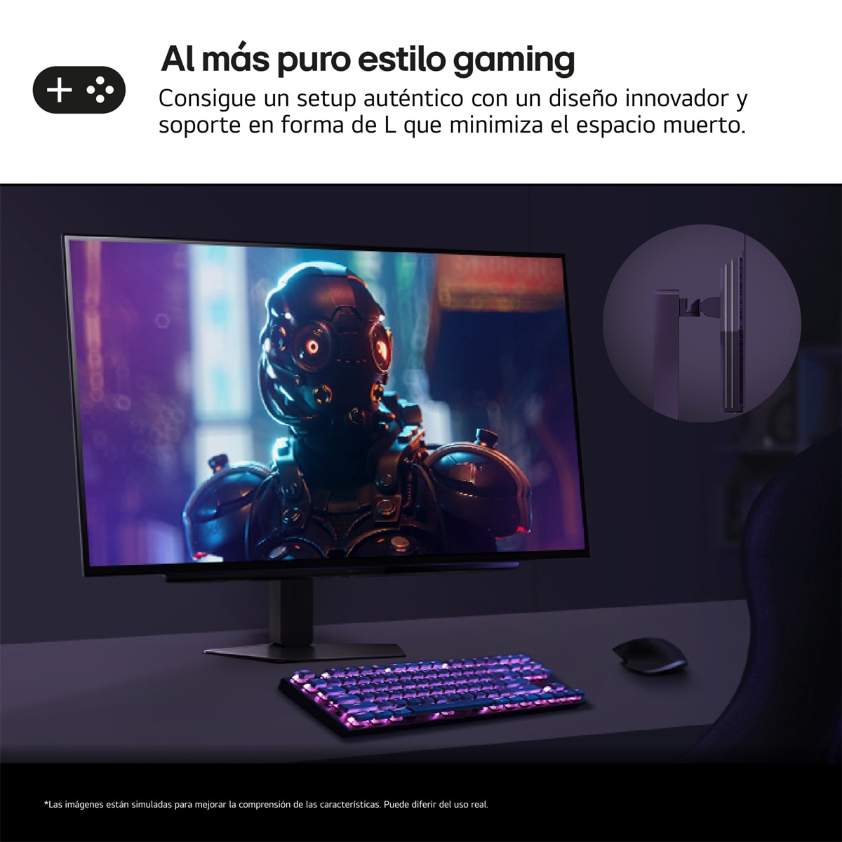 Monitor PC gaming 68 cm (27") LG Ultragear 27GX704A, 240 Hz, QHD, OLED, AMD FreeSync Premium Pro Gris-12