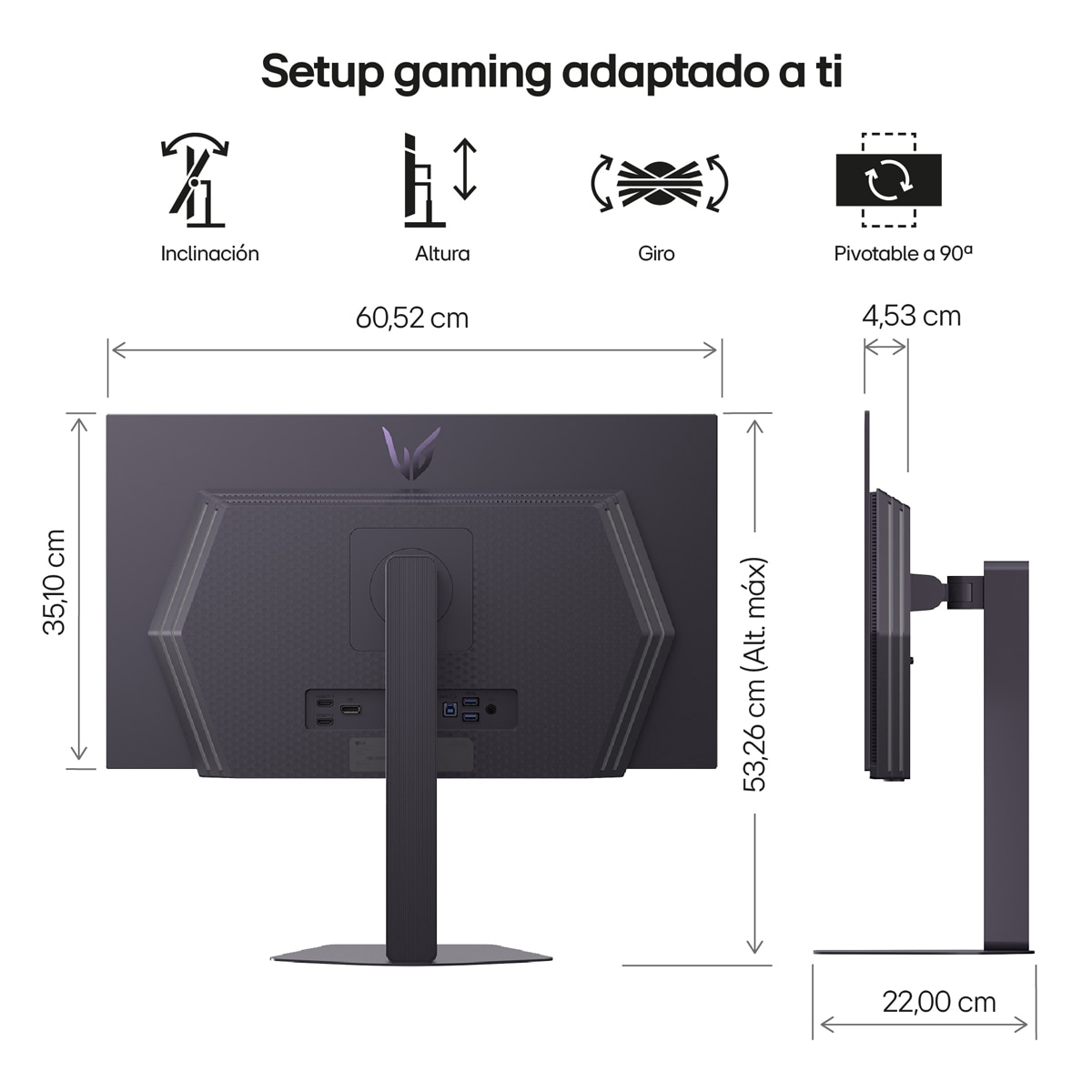 Monitor PC gaming 68 cm (27") LG Ultragear 27GX704A, 240 Hz, QHD, OLED, AMD FreeSync Premium Pro Gris-14