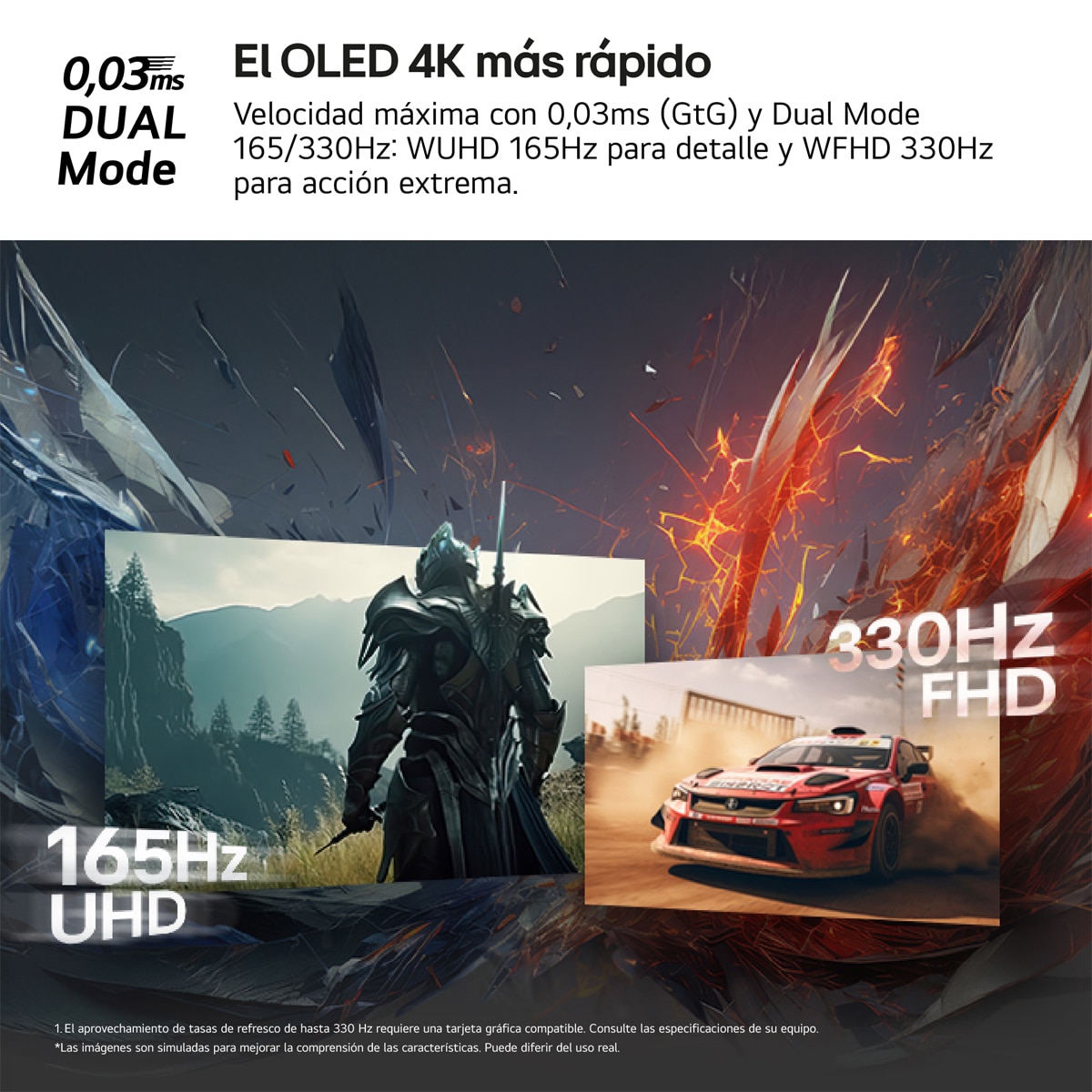 Monitor PC gaming 80 cm (32") LG Ultragear 32GX850A, 165 Hz, UHD, OLED, AMD FreeSync Premium Pro - Gris Gris-4