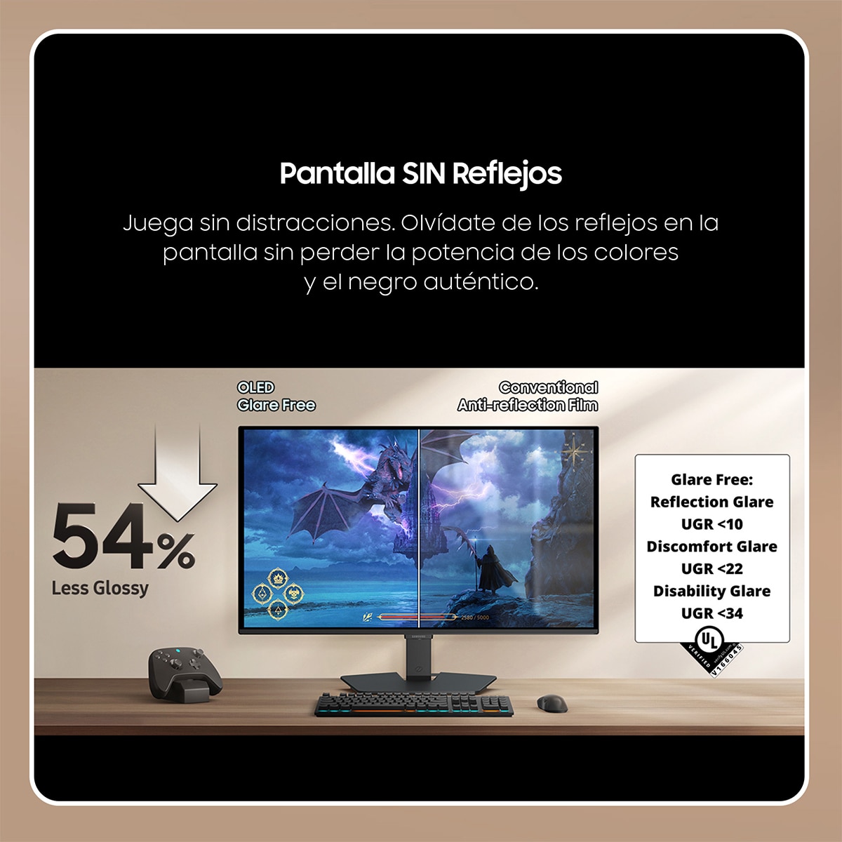 Monitor PC Gaming 68,6cm (27") Samsung Odyssey G5 G50SF, 180Hz, QHD OLED, FreeSync, G-SYNC, HDR10 4