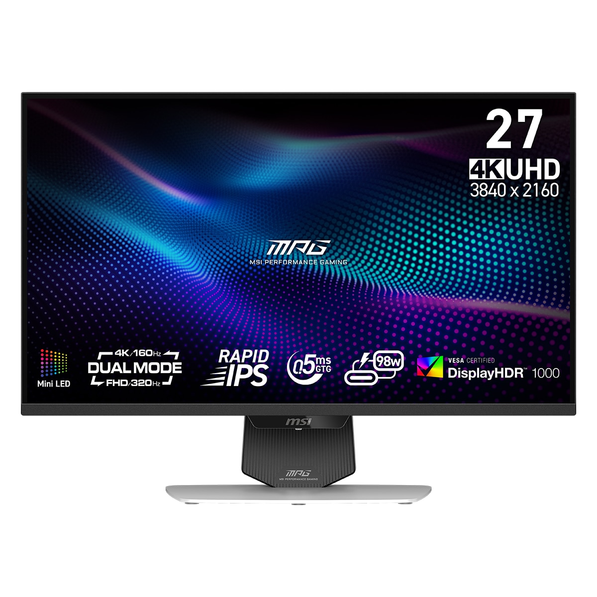MSI - Monitor PC Gaming 80cm (27") MSI MPG 274URDFW E16M, 320 Hz, UHD 4K.