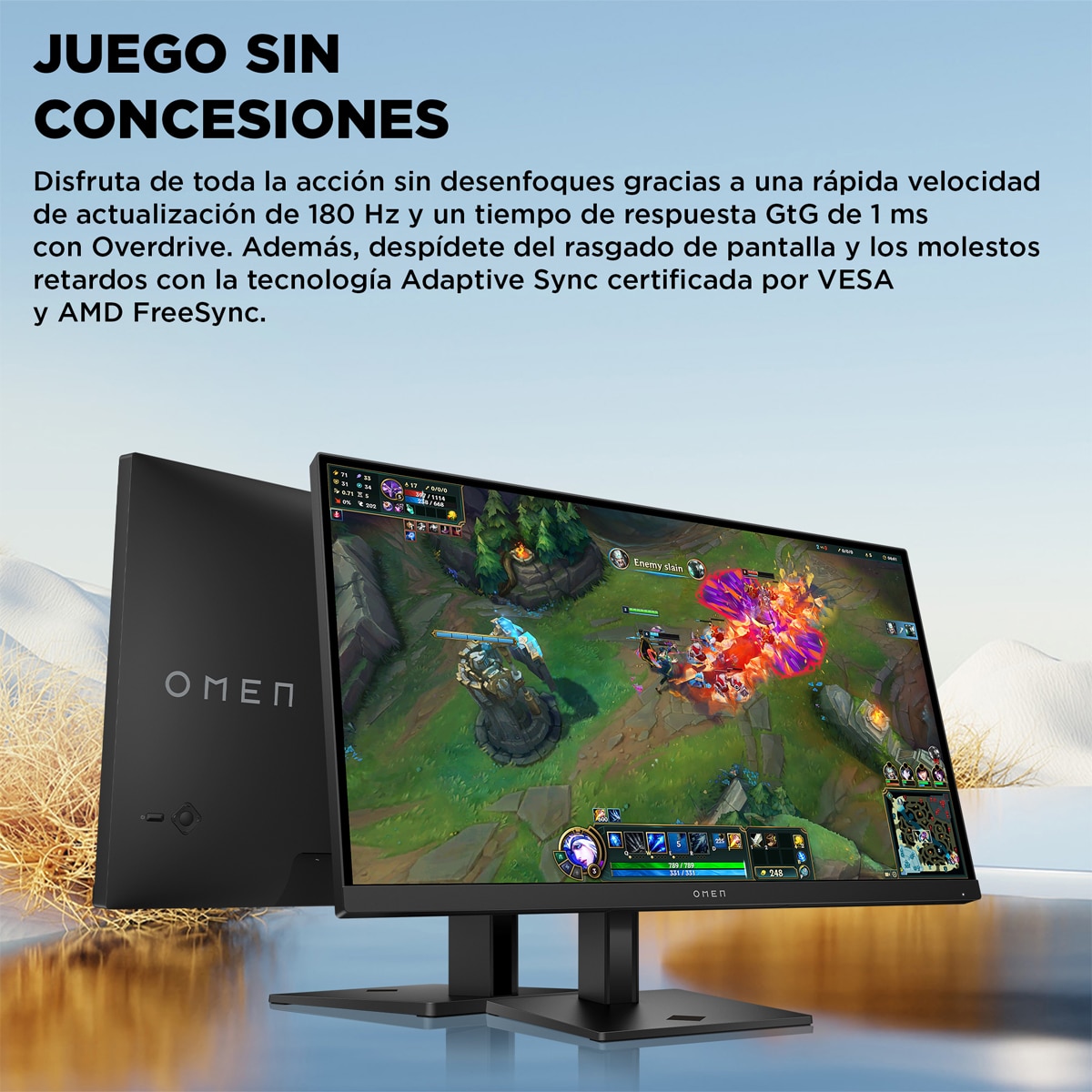 Monitor PC Gaming 68,5cm (27") HP OMEN 27q G2, 180Hz, QHD, AMD FreeSync Negro-8
