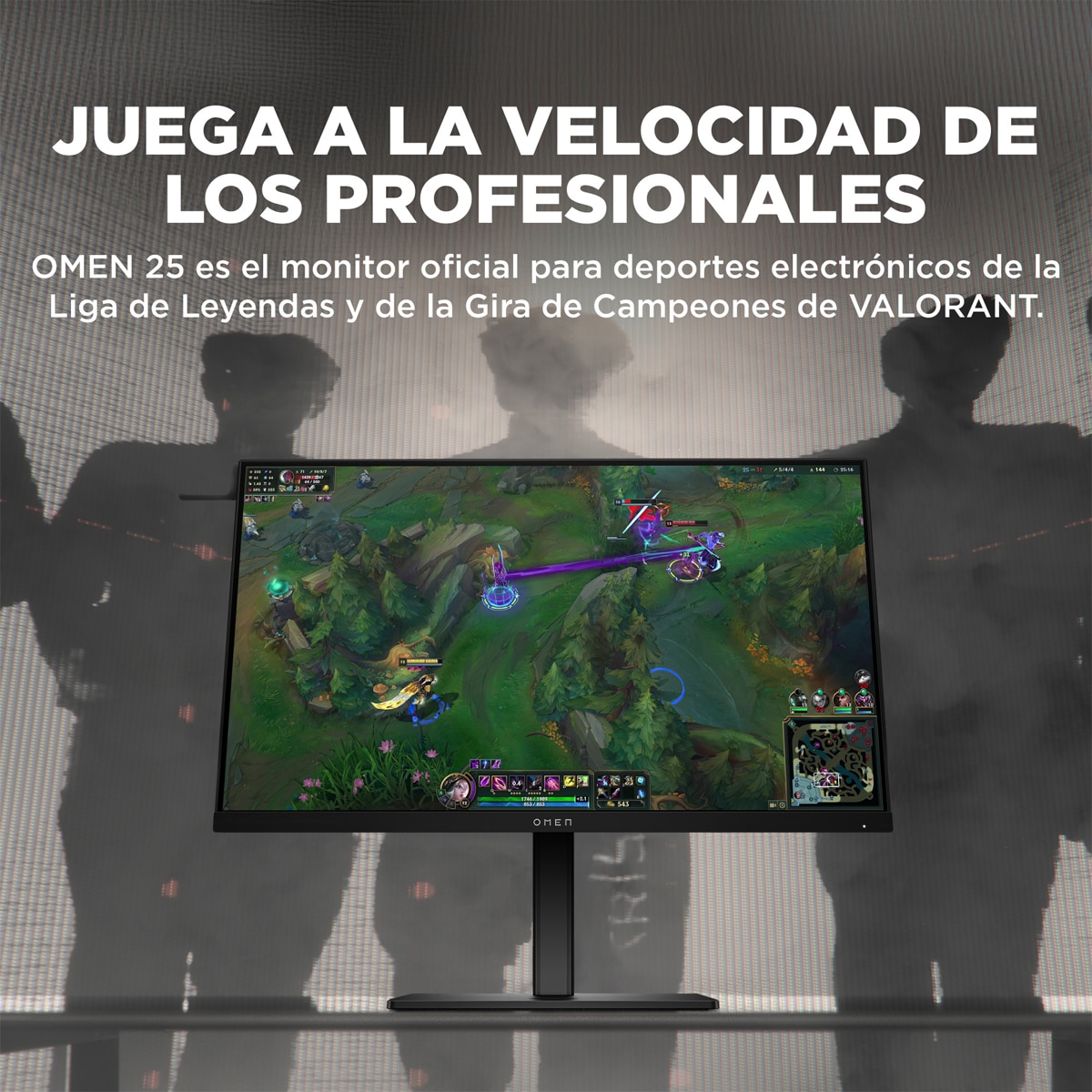 Monitor PC Gaming 62,2cm (24,5") HP OMEN 25, 360Hz, Full HD IPS, AMD FreeSync Premium y compatible con NVIDIA G-SYNC Negro-7