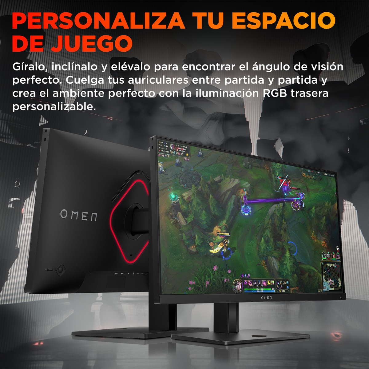Monitor PC Gaming 62,2cm (24,5") HP OMEN 25, 360Hz, Full HD IPS, AMD FreeSync Premium y compatible con NVIDIA G-SYNC Negro-10