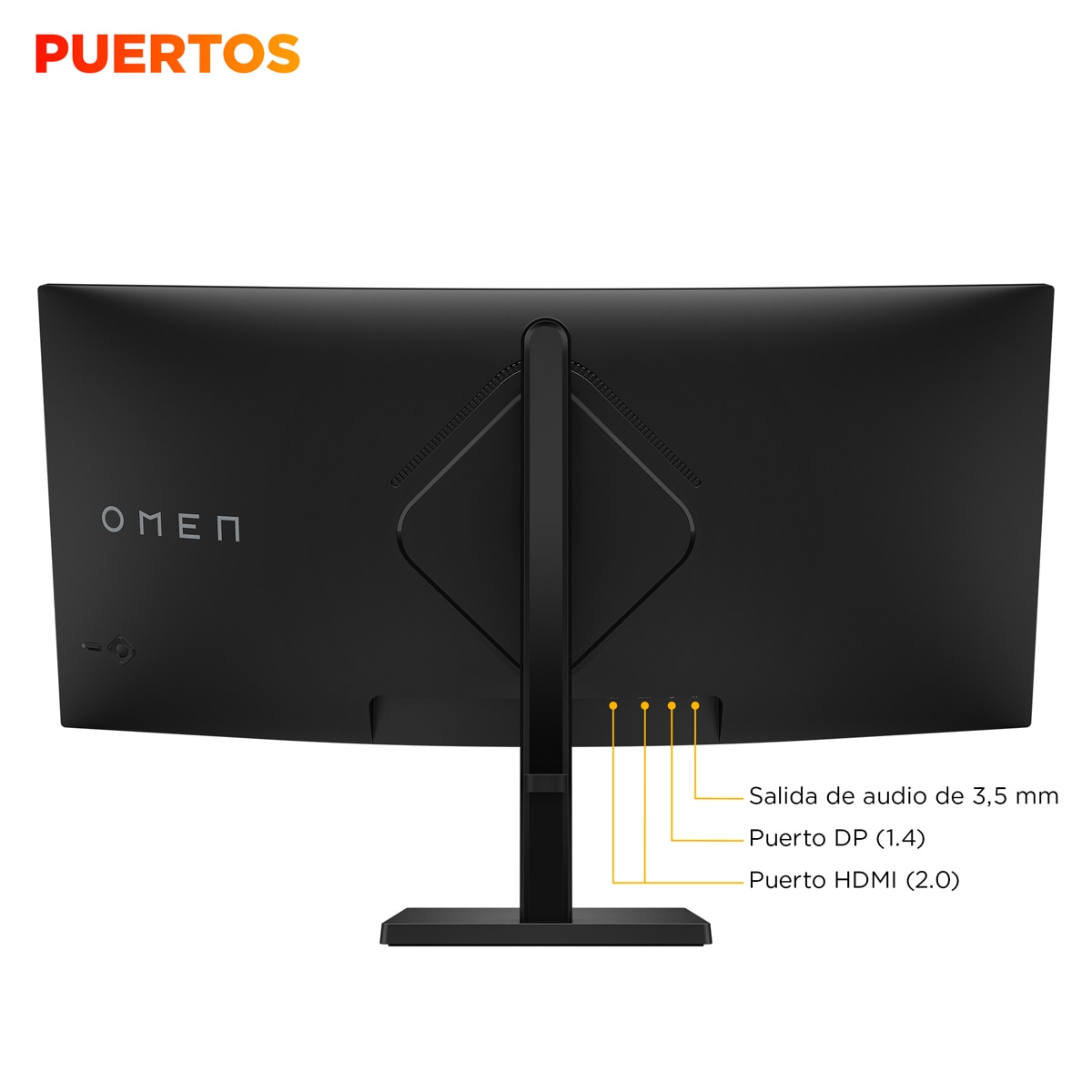 Monitor PC Gaming 86,4cm (34") HP OMEN 34c G2 Curvo, 180Hz, WQHD, audio integrado, AMD FreeSync Premium - Negro Negro-3