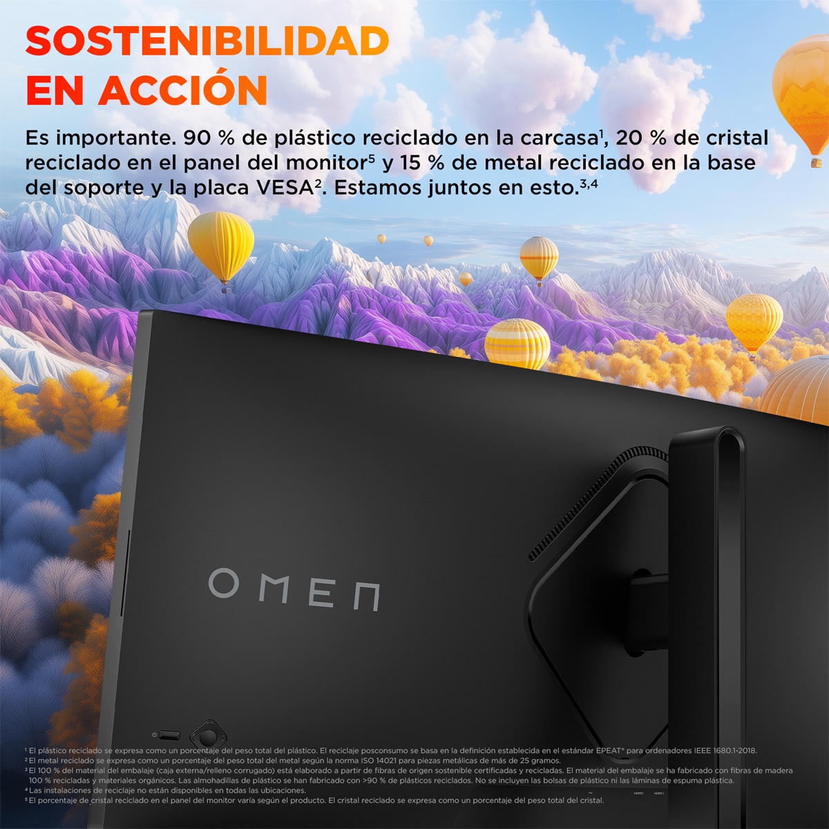 Monitor PC Gaming 86,4cm (34") HP OMEN 34c G2 Curvo, 180Hz, WQHD, audio integrado, AMD FreeSync Premium - Negro Negro-12