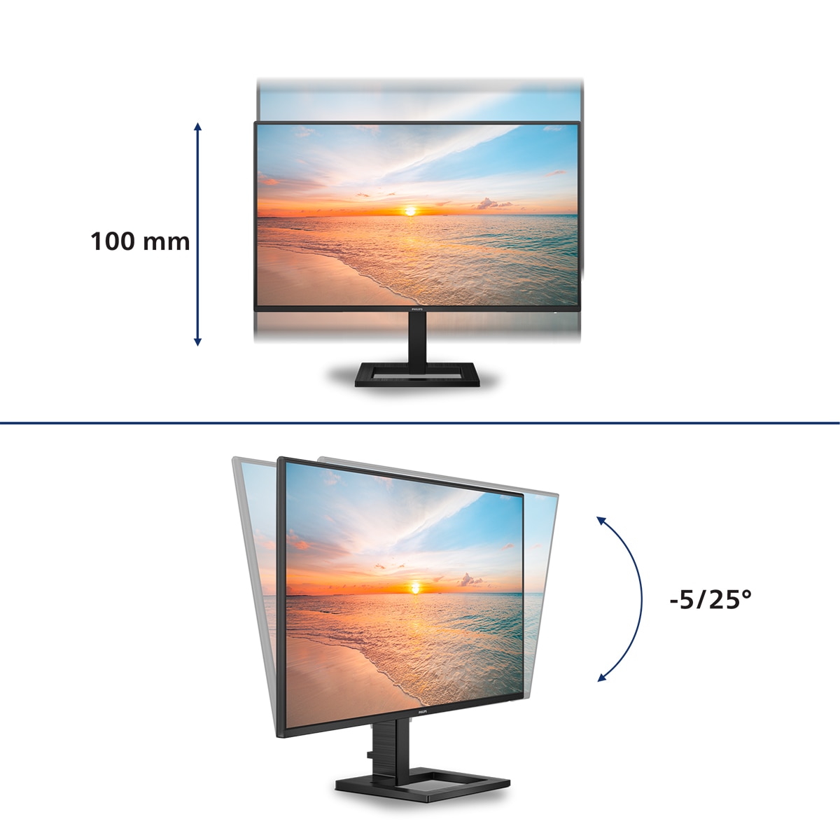 Monitor PC 68,6 cm (27") Philips 27E1N1600AE/00, 120 Hz, QHD Negro-2