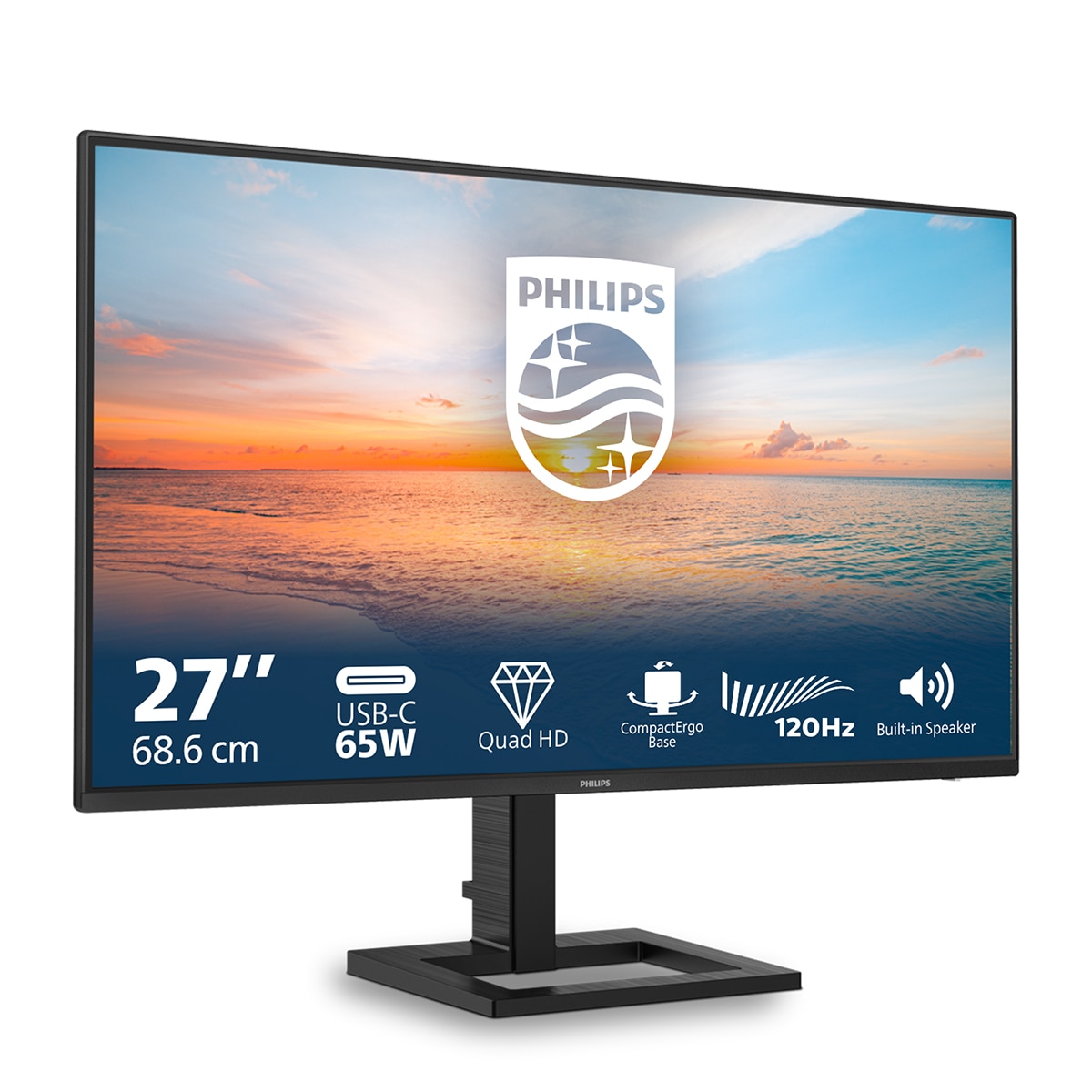 Monitor PC 68,6 cm (27") Philips 27E1N1600AE/00, 120 Hz, QHD Negro-4