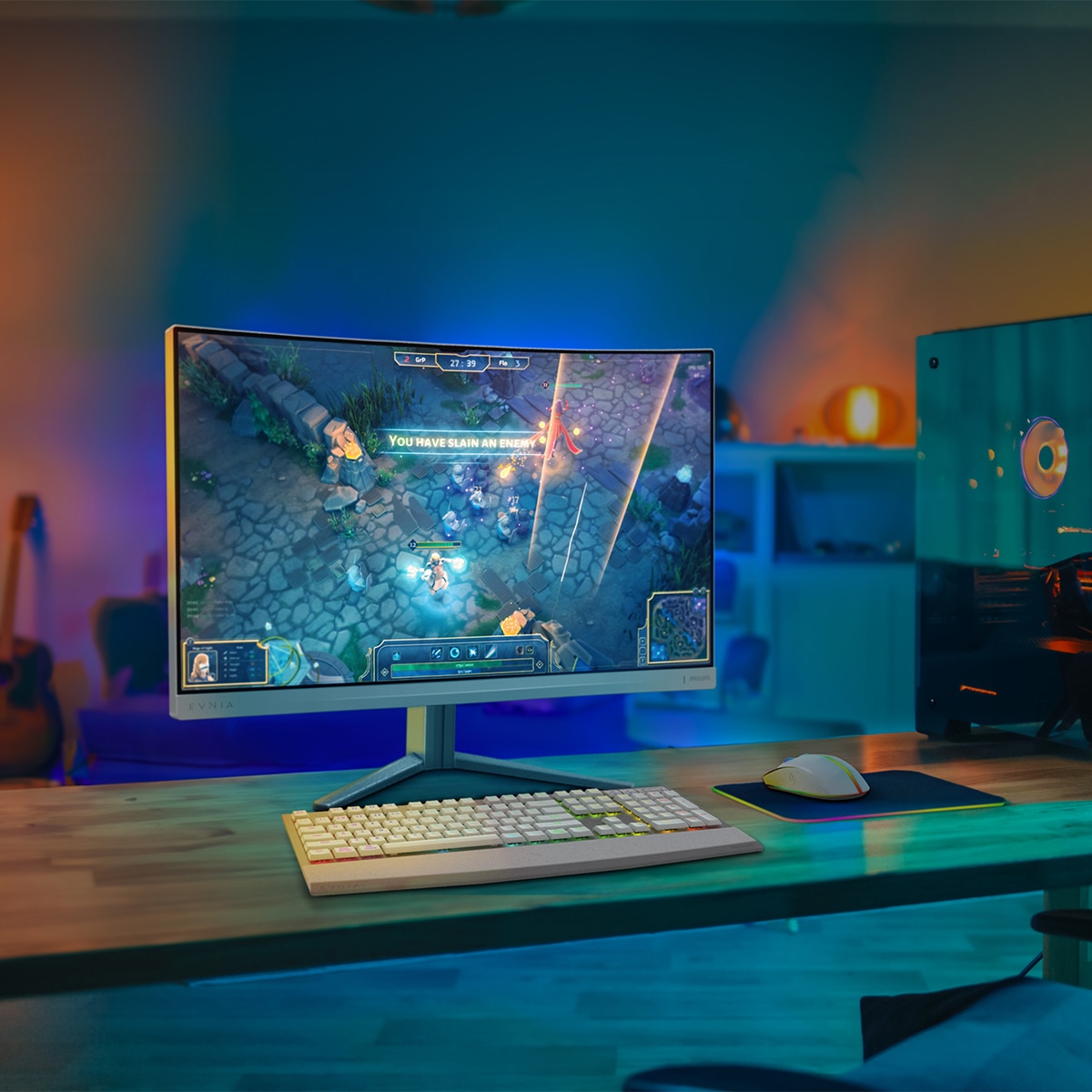 Monitor PC curvo 68,5 cm (27") Philips 27M2C5201L/00, 180 Hz, Full HD Blanco-8