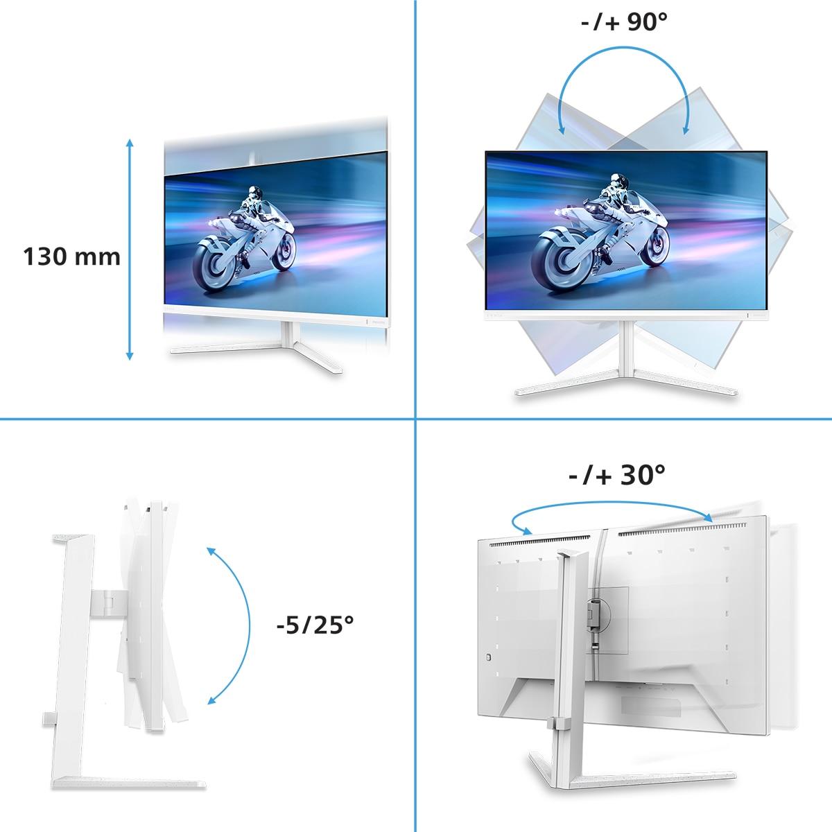 Monitor PC 68,5 cm (27") Philips 27M2N5901A/00, 160 Hz, UHD 4K - Blanco Blanco-2