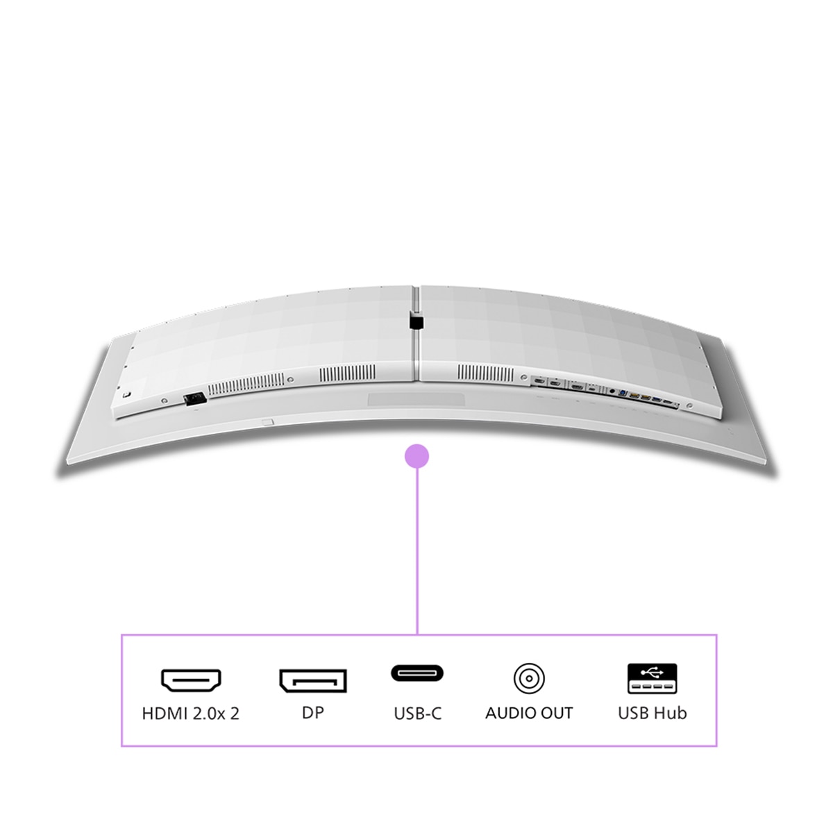 Monitor PC 124,3 cm (48,9") Philips 49M2C8900L/00, 144 Hz, 5K, QD-OLED - Blanco Blanco-7