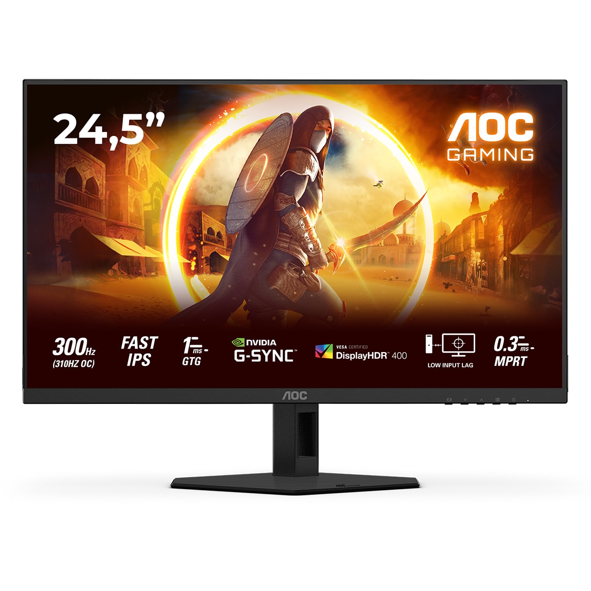 Imagen 0 de Monitor PC Gaming 62,2cm (24,5") AOC 25G4SRE, 300 Hz, Full HD IPS