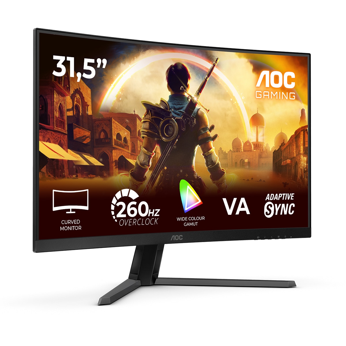 Monitor PC curvo Gaming 80cm (31,5") AOC C32G42ZE, 240 Hz, Full HD Negro-2