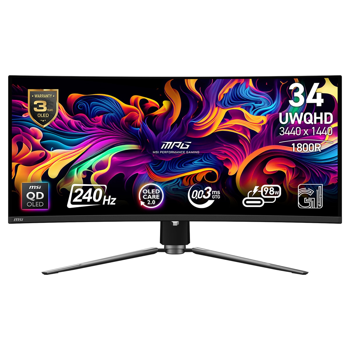 Imagen 0 de Monitor PC Gaming curvo 80cm (34") MSI MPG 341CQPX, 240 Hz, UWQHD