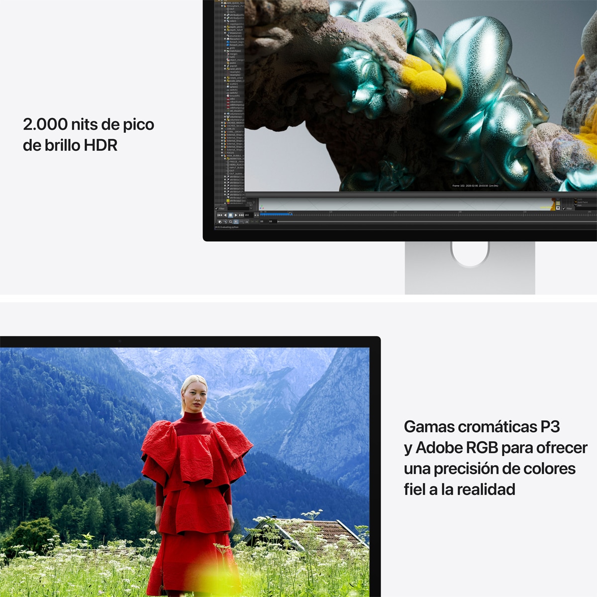 Monitor Apple Studio Display 27" Retina XDR 5K vidrio estándar, soporte con ajuste de inclinación y altura 4