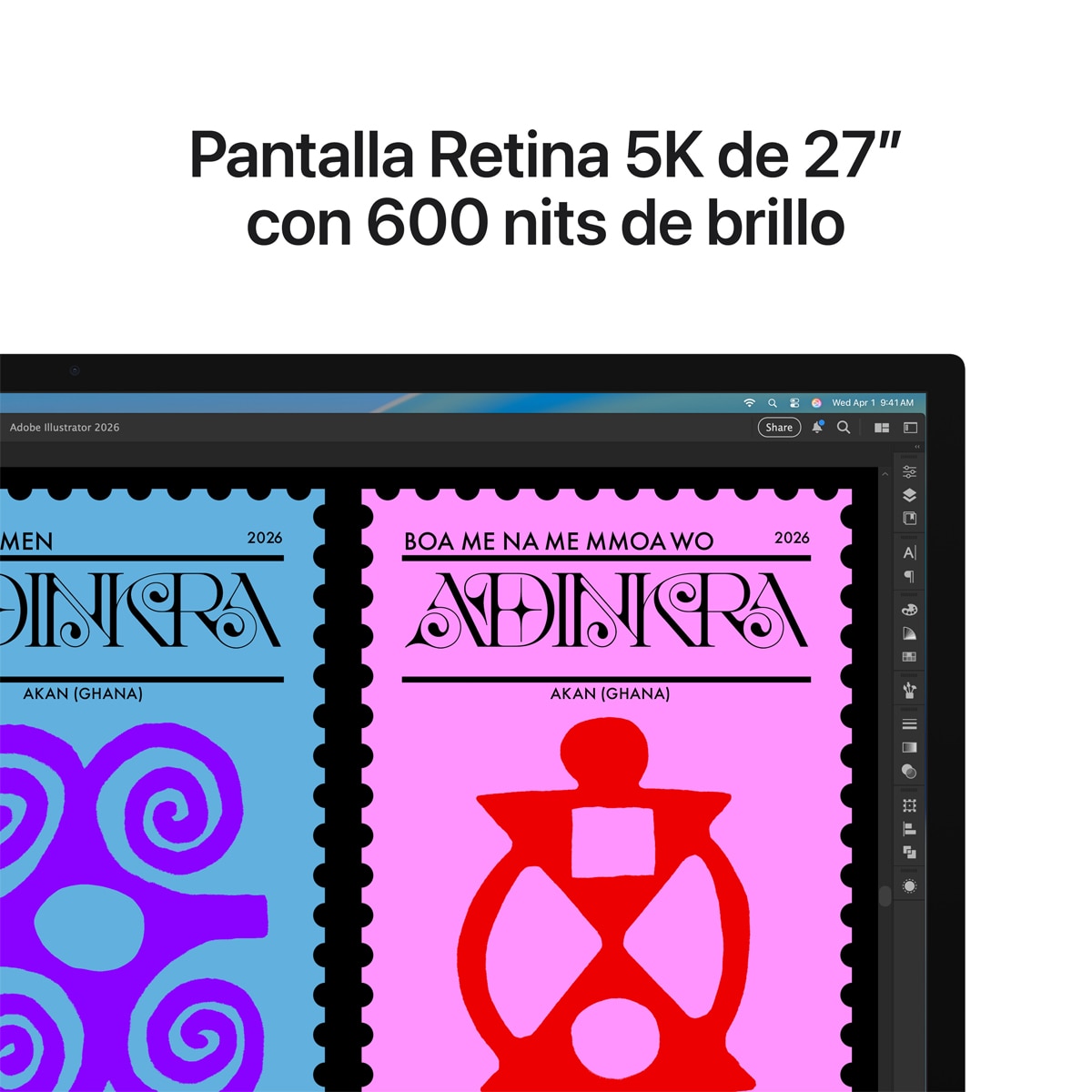 Monitor Apple Studio Display 27" Retina 5K, vidrio estándar, soporte con ajuste de inclinación y altura 3