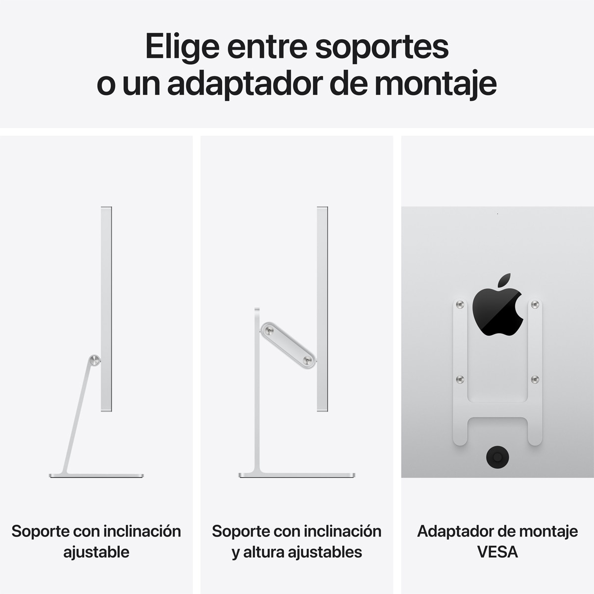 Monitor Apple Studio Display 27" Retina 5K, vidrio estándar, soporte con ajuste de inclinación y altura 6