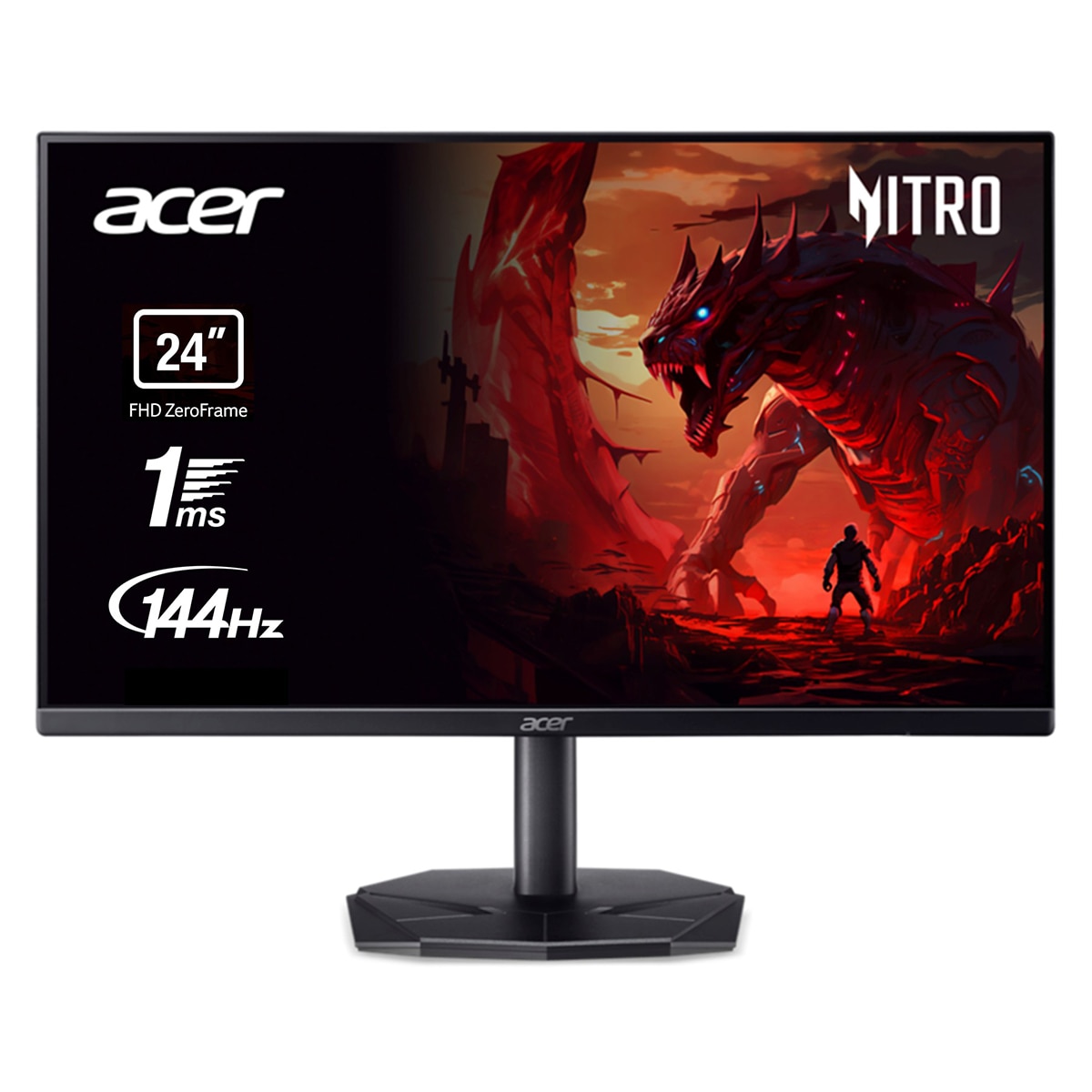 Acer - Monitor PC Gaming 60,45cm (23,8") Acer Nitro KG240YP0BI, 144Hz, Full HD.