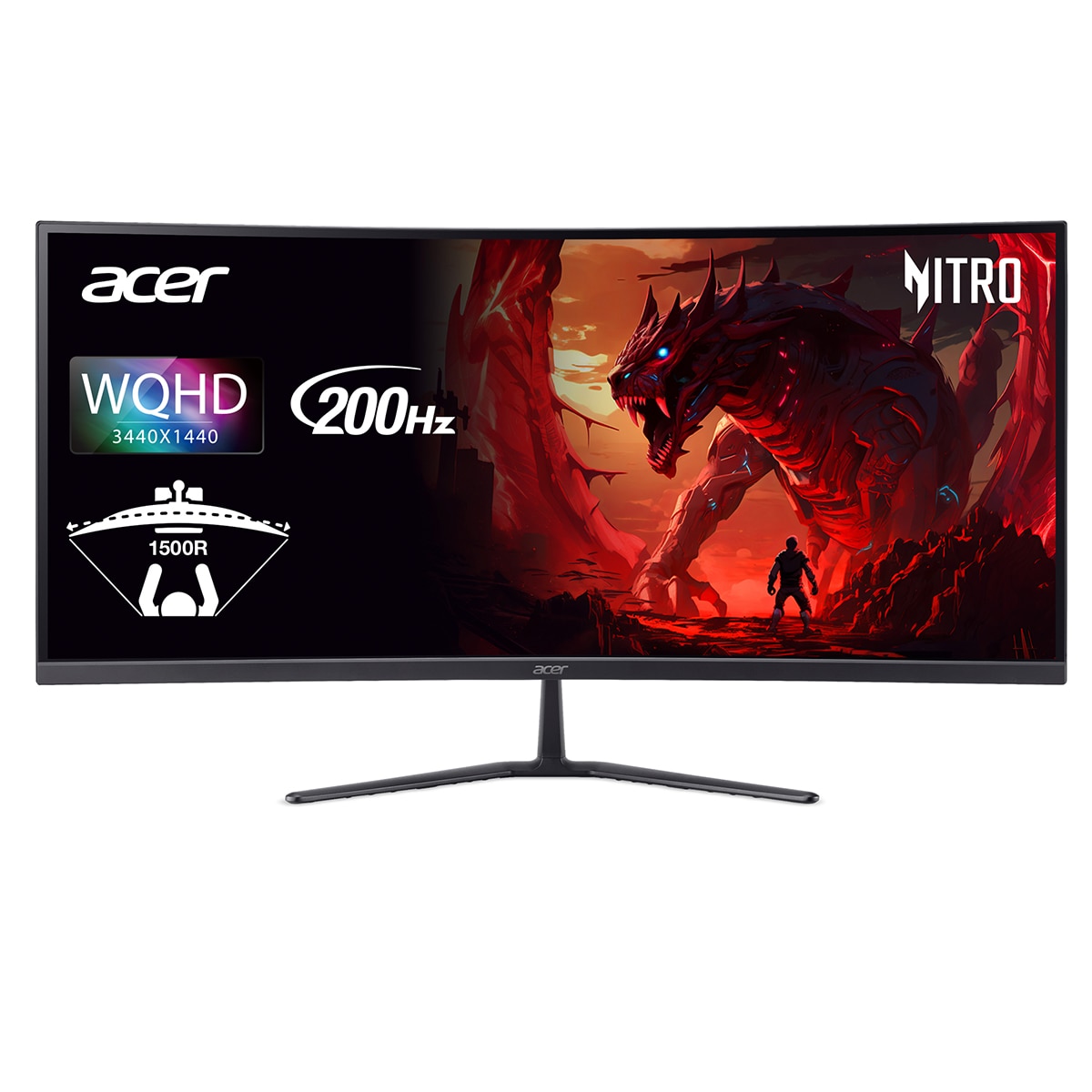 Acer - Monitor PC Gaming 86,3cm (34") Acer Nitro ED340CURX0BMIIPX, 200Hz, UltraWide QHD.