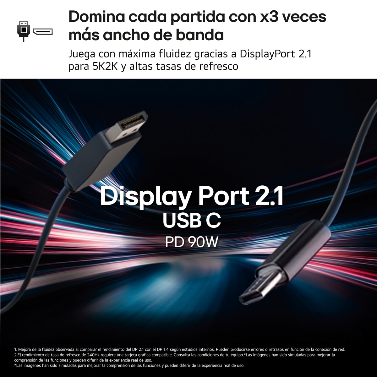 Monitor PC Gaming curvo 131cm (51,6") LG UltraGear 52G930B-B, 240Hz, 5K2K - Gris Gris-6