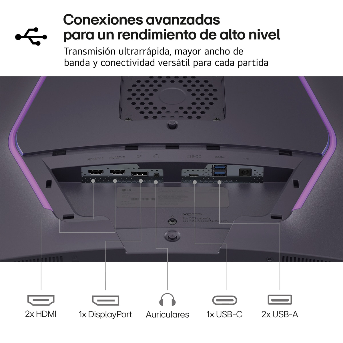 Monitor PC Gaming curvo 131cm (51,6") LG UltraGear 52G930B-B, 240Hz, 5K2K - Gris Gris-10
