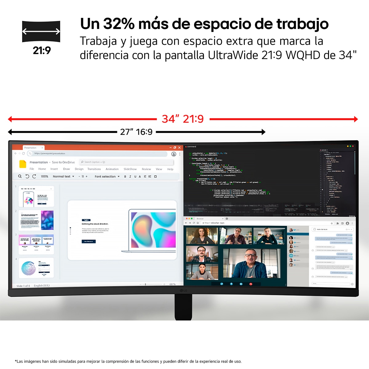 Monitor PC curvo 86,4cm (34") LG UltraWide 34U601B-B, 120Hz, WQHD Negro mate-3