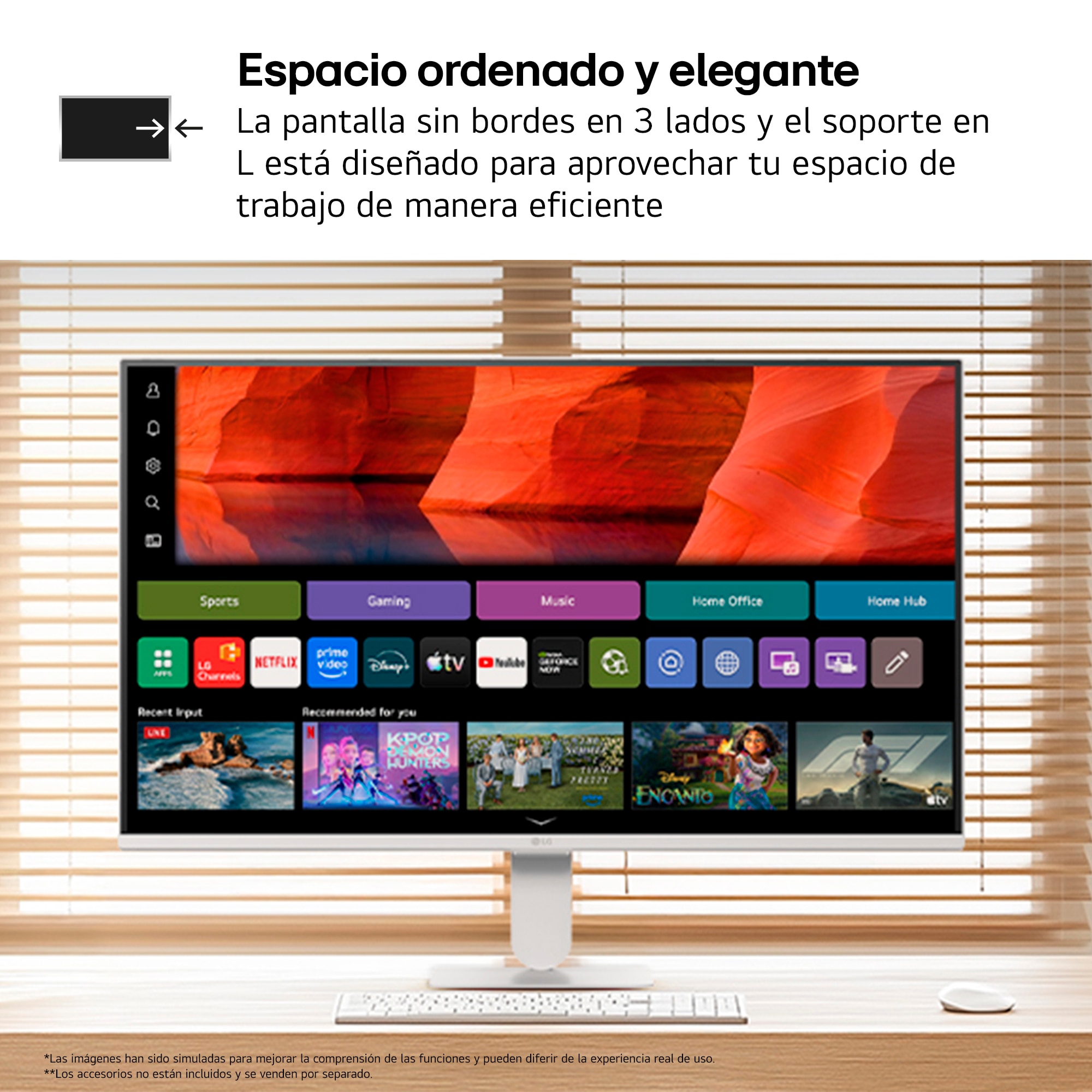 Monitor PC 68,5cm (27") LG MyView Smart Monitor 27U511SB-W, 120Hz, Full HD IPS, webOS - Blanco Blanco-13