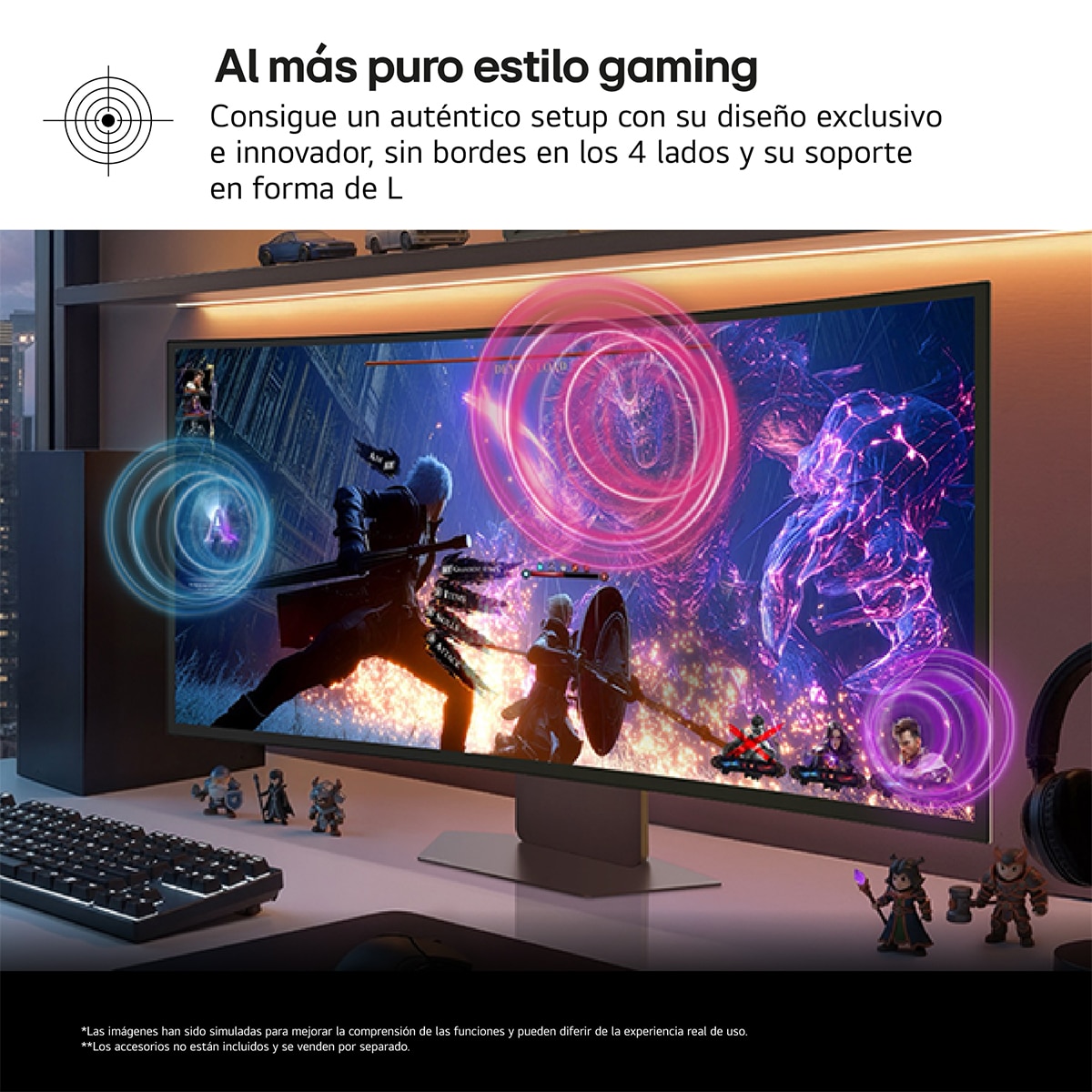Monitor PC Gaming curvo 99,1cm (38,6") LG UltraGear 39GX950B-B, 165Hz, WUHD OLED 5K2K - Gris Gris-11