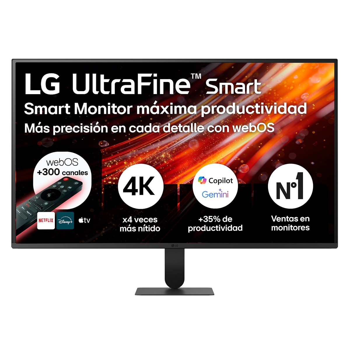 LG - Monitor PC 80cm (31,5") LG MyView Smart Monitor 32U701SB-B, 60 Hz, UHD 4K, webOS.