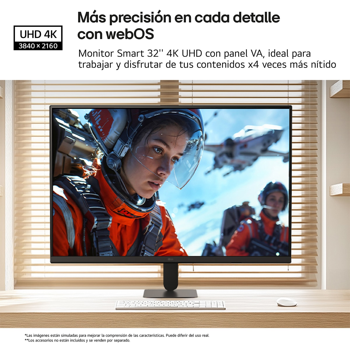 Monitor PC 80cm (31,5") LG MyView Smart Monitor 32U701SB-B, 60 Hz, UHD 4K, webOS - Negro Negro-4