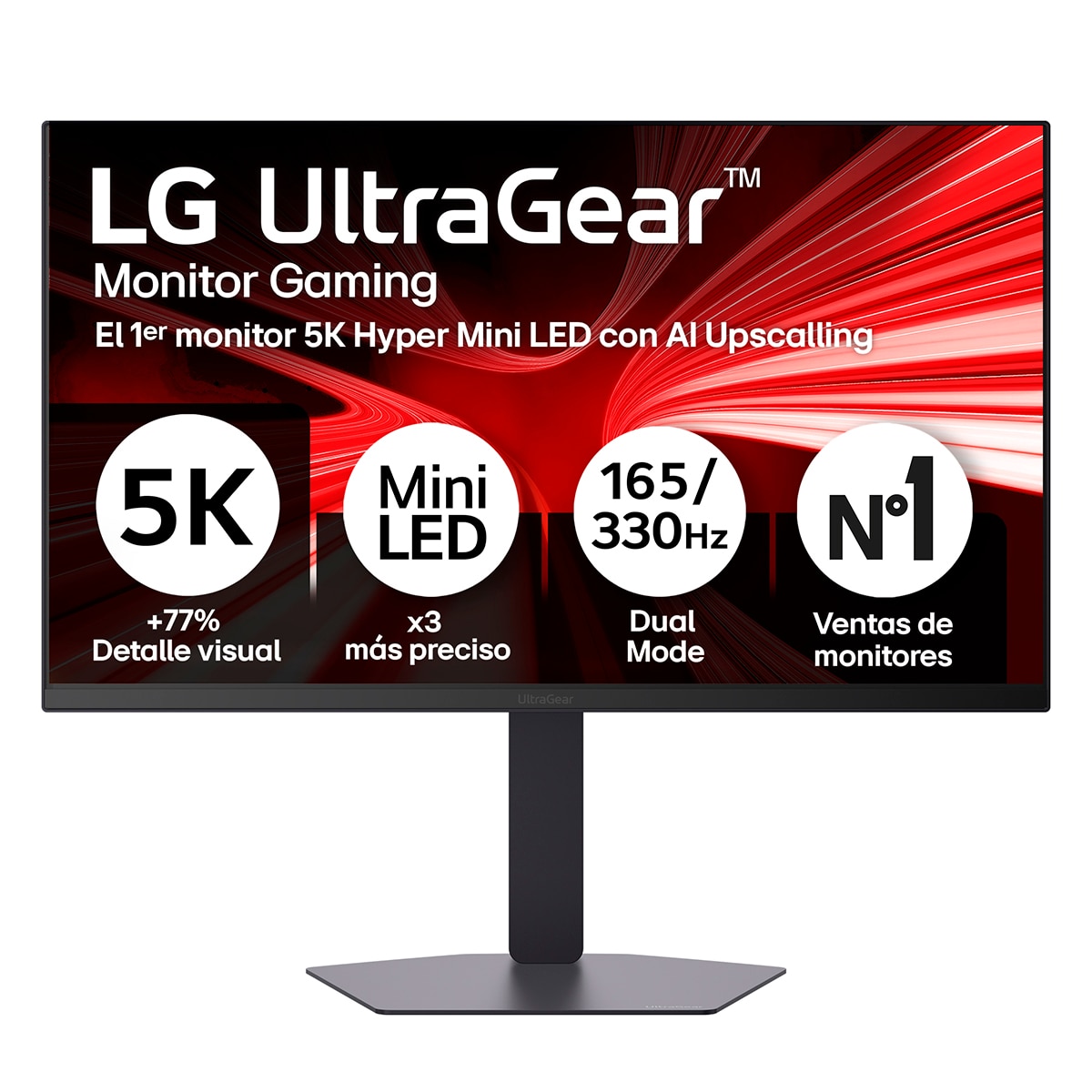 Monitor PC Gaming 68,4cm (27") LG UltraGear 27GM950B-B, 165 Hz, 5K MicroCell MiniLED - Gris Gris-1