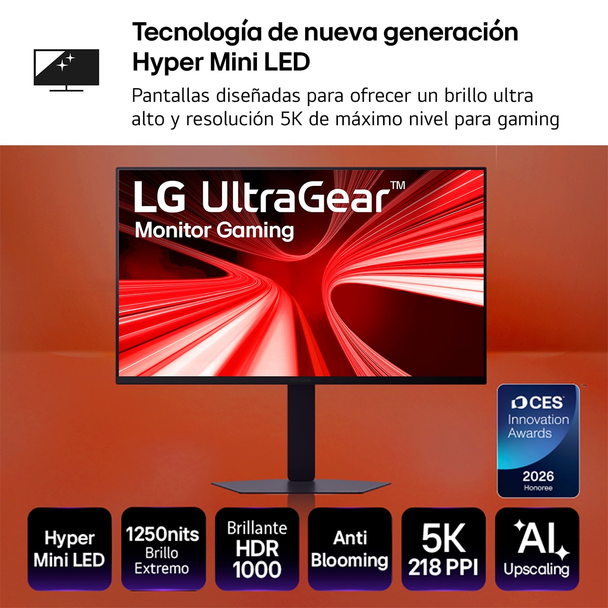 Monitor PC Gaming 68,4cm (27") LG UltraGear 27GM950B-B, 165 Hz, 5K MicroCell MiniLED - Gris Gris-4