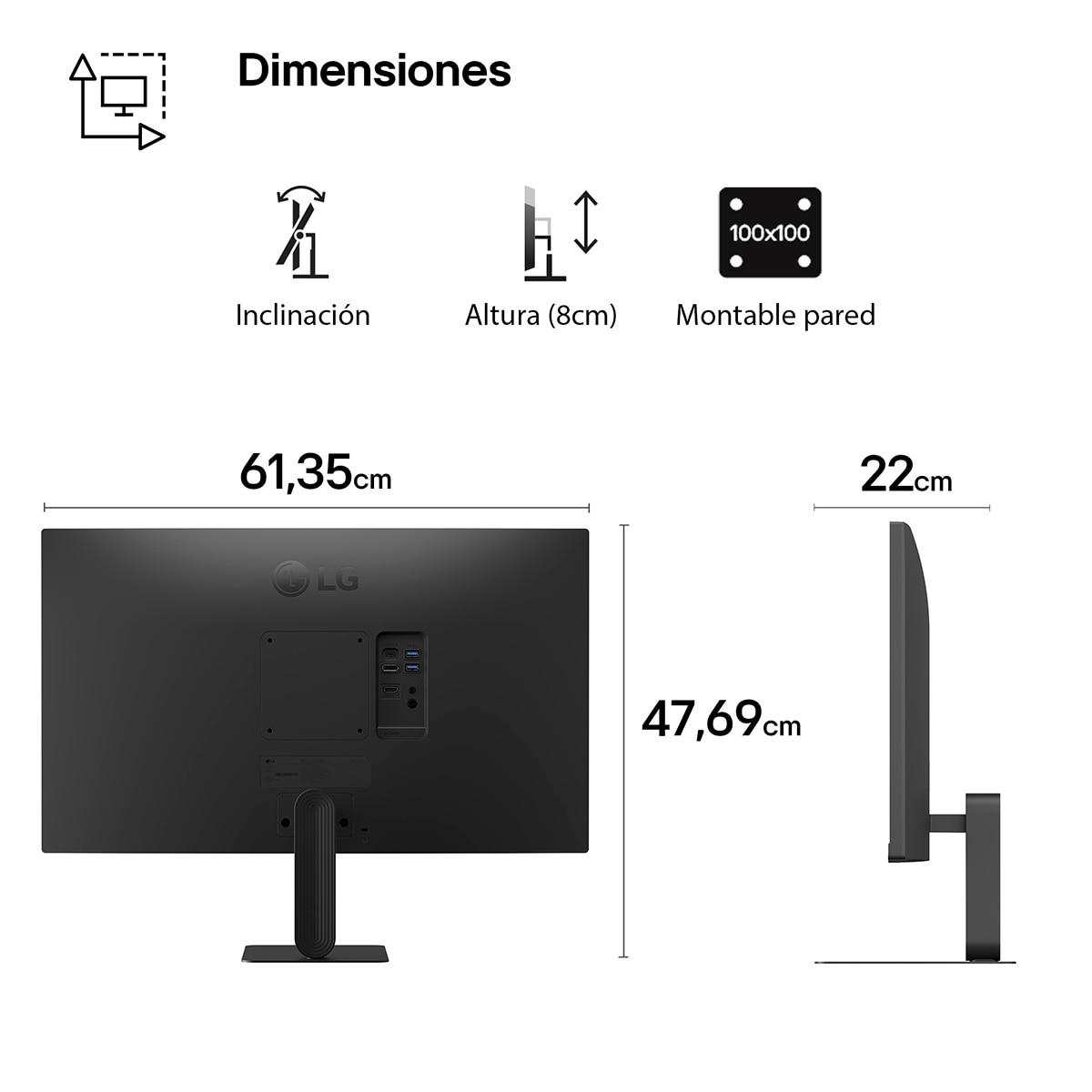 Monitor PC 27" 68,4cm LG Ultrafine 27U730B-B.AEU, 60 Hz, UHD 4K Preto-2