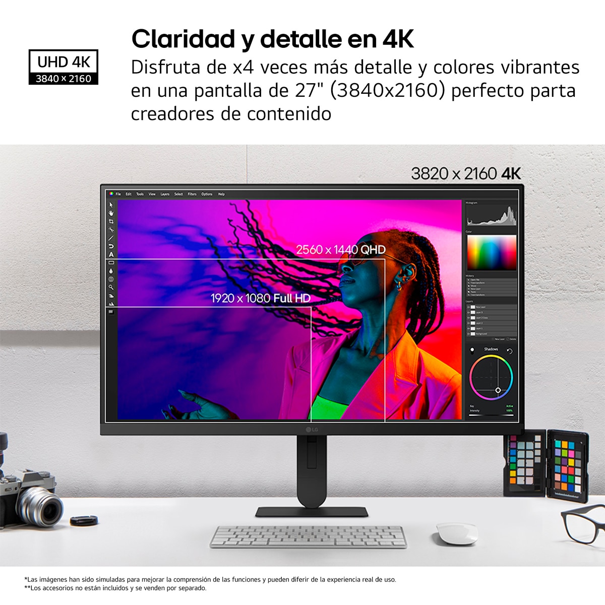 Monitor PC 27" 68,4cm LG Ultrafine 27U730B-B.AEU, 60 Hz, UHD 4K Preto-4