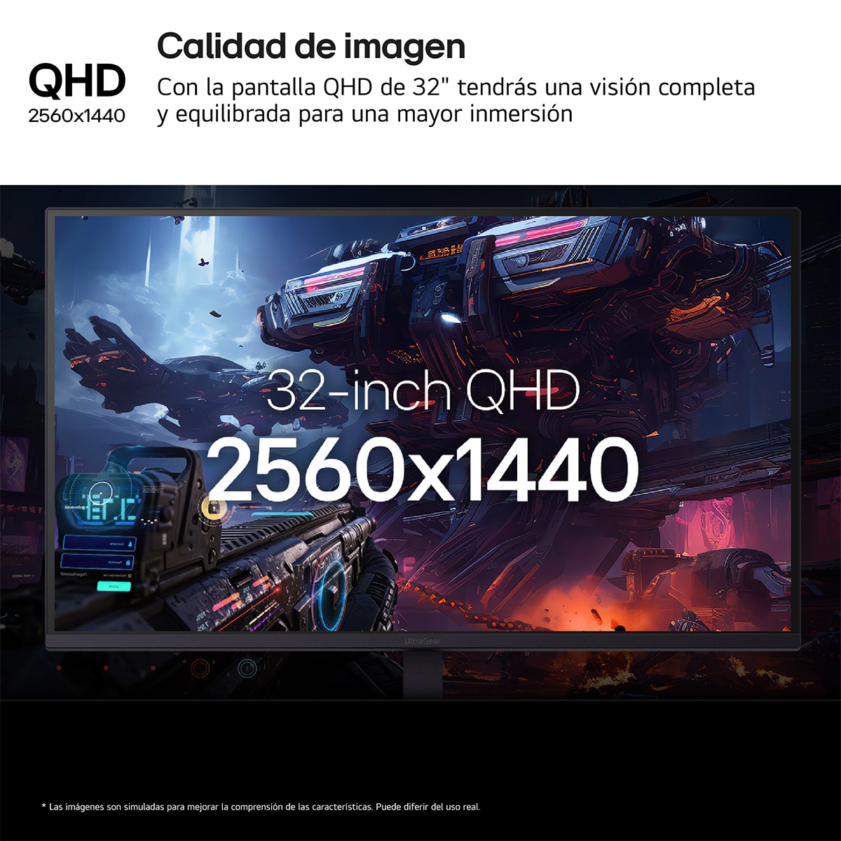 Monitor PC Gaming 80cm (31,5") LG UltraGear 32G620B-B, 200 Hz, QHD - Gris Gris-4