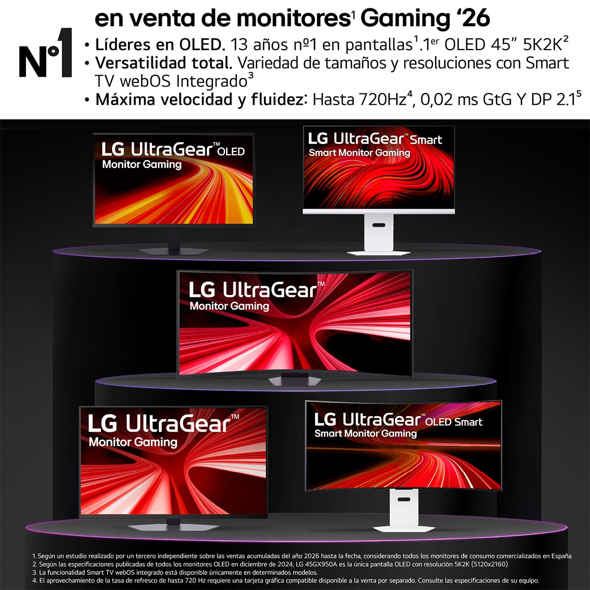 Monitor PC Gaming 67,3cm (26,5") LG UltraGear OLED 27GX790B-B.AEU, 540 Hz, QHD - Gris Gris-2