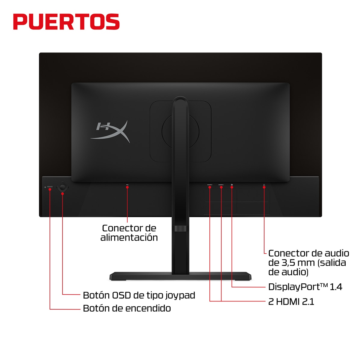 Monitor PC gaming 67,3 cm (27") HP OMEN Hyper 27q, 240 Hz, QHD, Nvidia G-Sync - Negro Negro-5